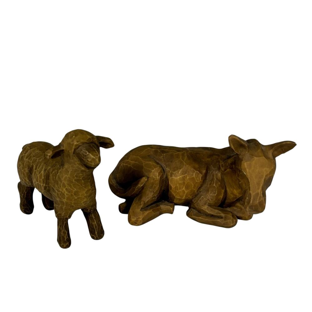 Willow Tree Susan Lordi Vintage Nativity Scene Animals Sheep Donkey Figurines